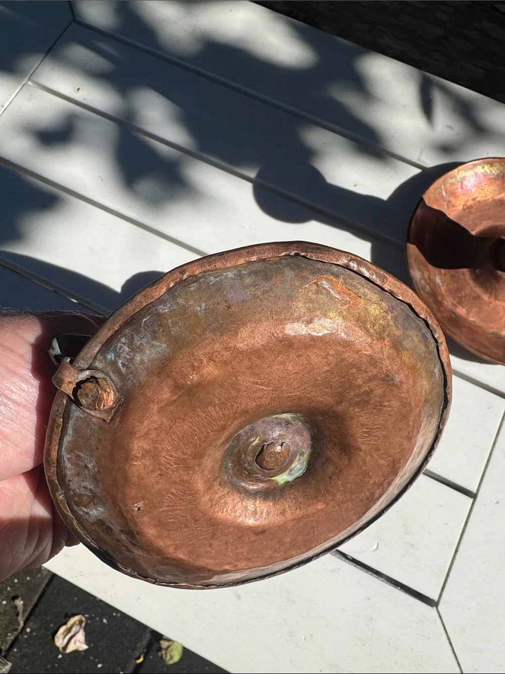 Antique Copper Candlestick Holders, Set of 2 Arts & Crafts Era